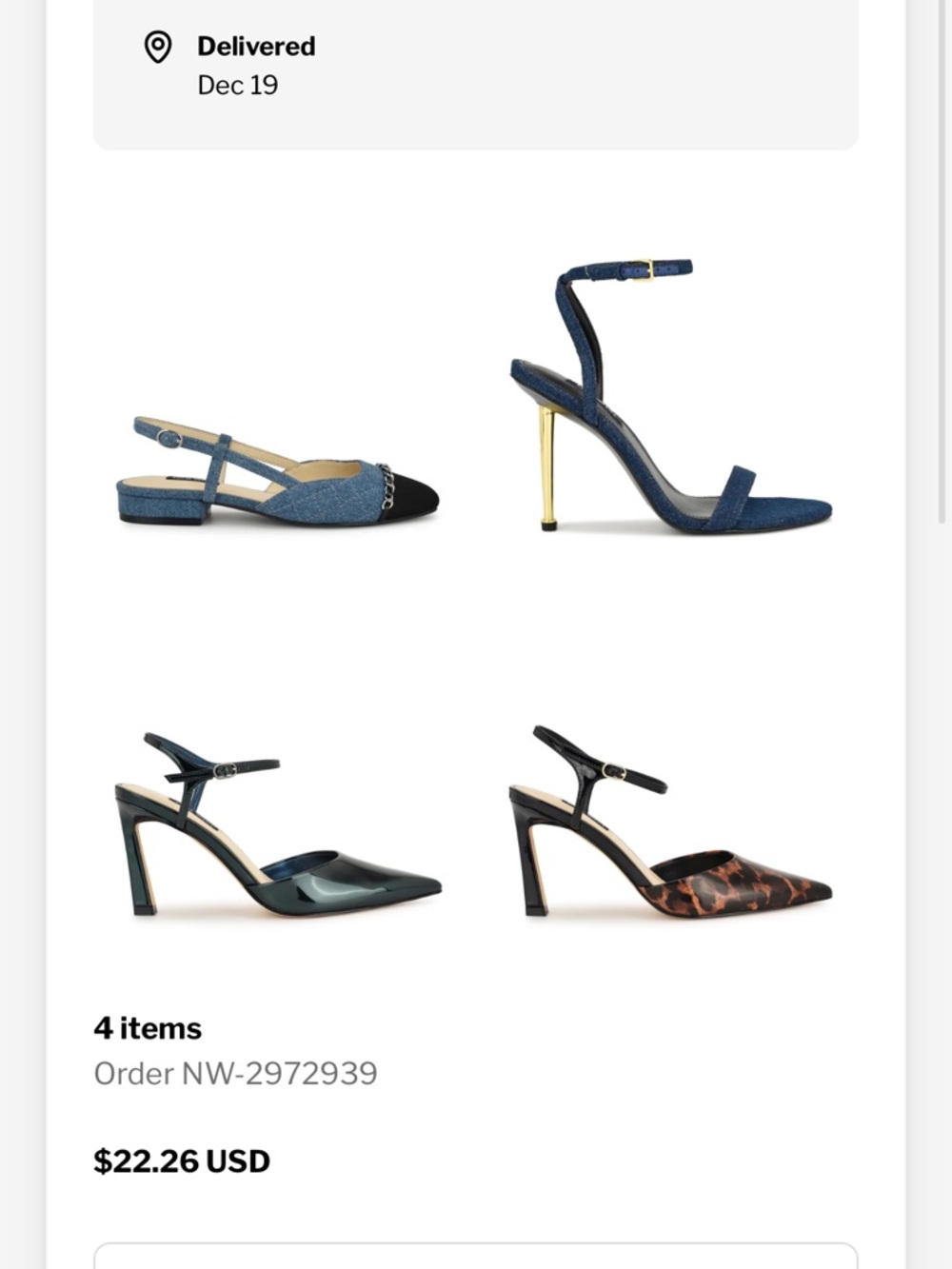 Nine West Denim Slingback Flats - Picture 7 of 7